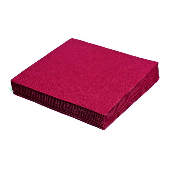 250 Stück Servietten 33 x 33 cm 1/4 Falz 3-lagig bordeaux
